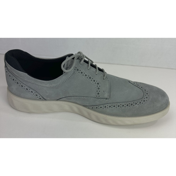ECCO S Lite Hybrid Grey Oxford Wingtip Shoes Nubuck Brogue EU 45 Men's US 11 - Picture 9 of 16